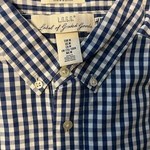 H&M checkered warm button up.